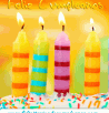 Felicitación con velas